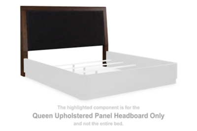 Dilenno - Queen Upholstered Panel Headboard - Dark Brown