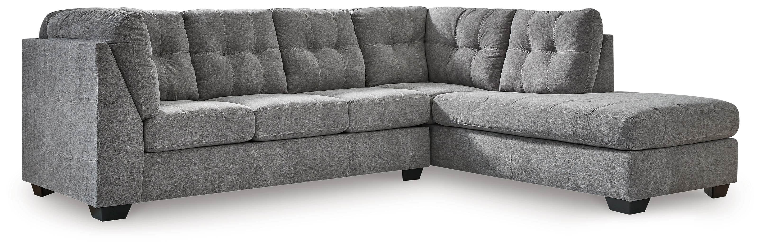 Marleton - 2-Piece Sleeper Sectional With Raf Corner Chaise - Gray
