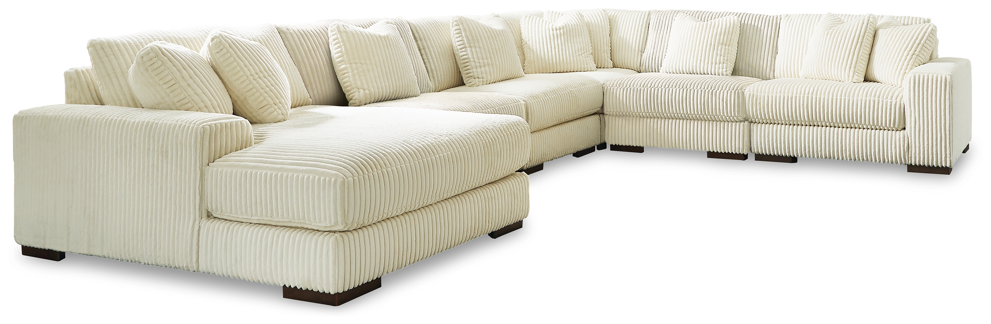 Lindyn - 6-Piece Sectional With LAF Corner Chaise - Ivory