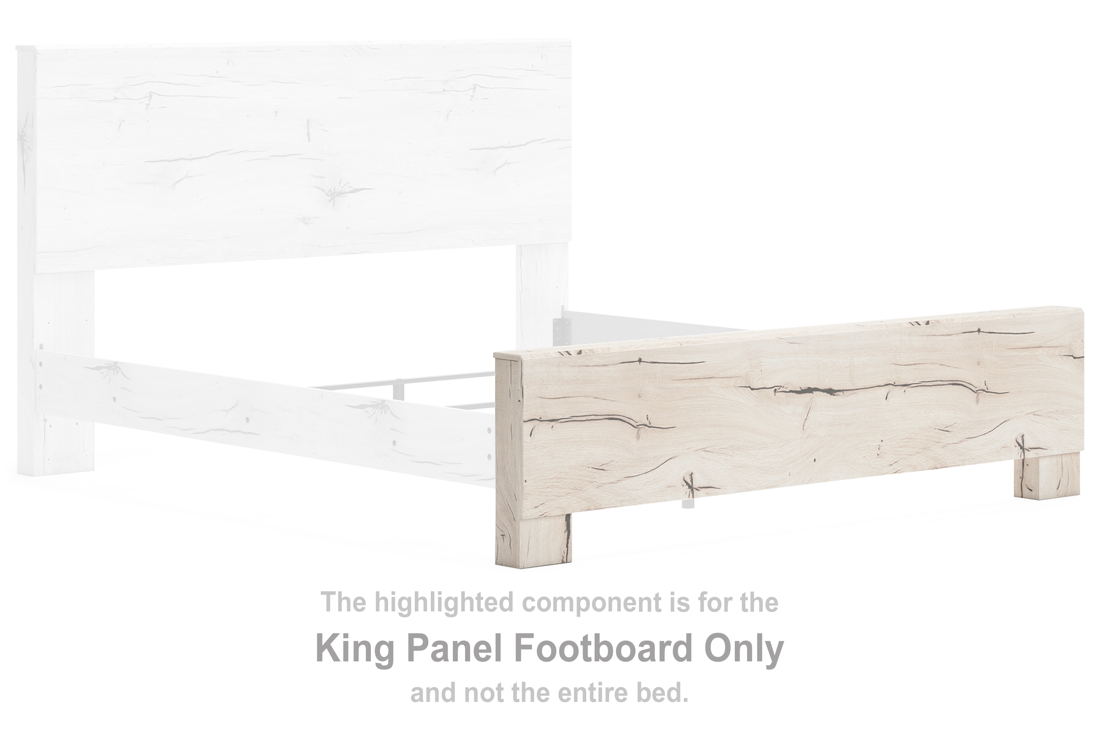 Lawroy - King Panel Footboard - Light Natural