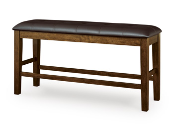 Ralene - Double Counter Height Upholstered Bench - Medium Brown