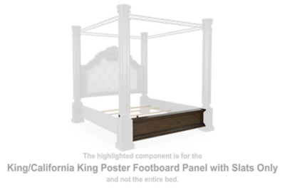 Maylee - King/California King Poster Footboard Panel With Slats - Dark Brown