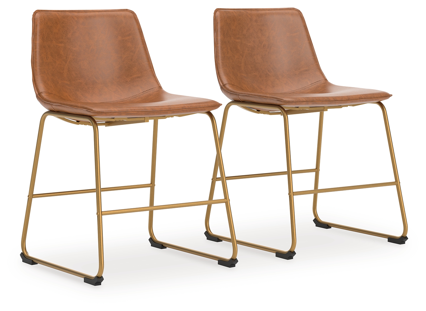 Ciabori - Dining Upholstered Side Chair (Set of 2) - Brown / Gold