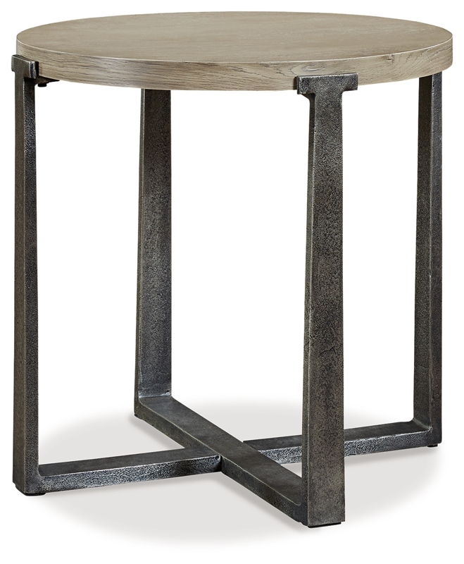 Dalenville - Round End Table - Gray