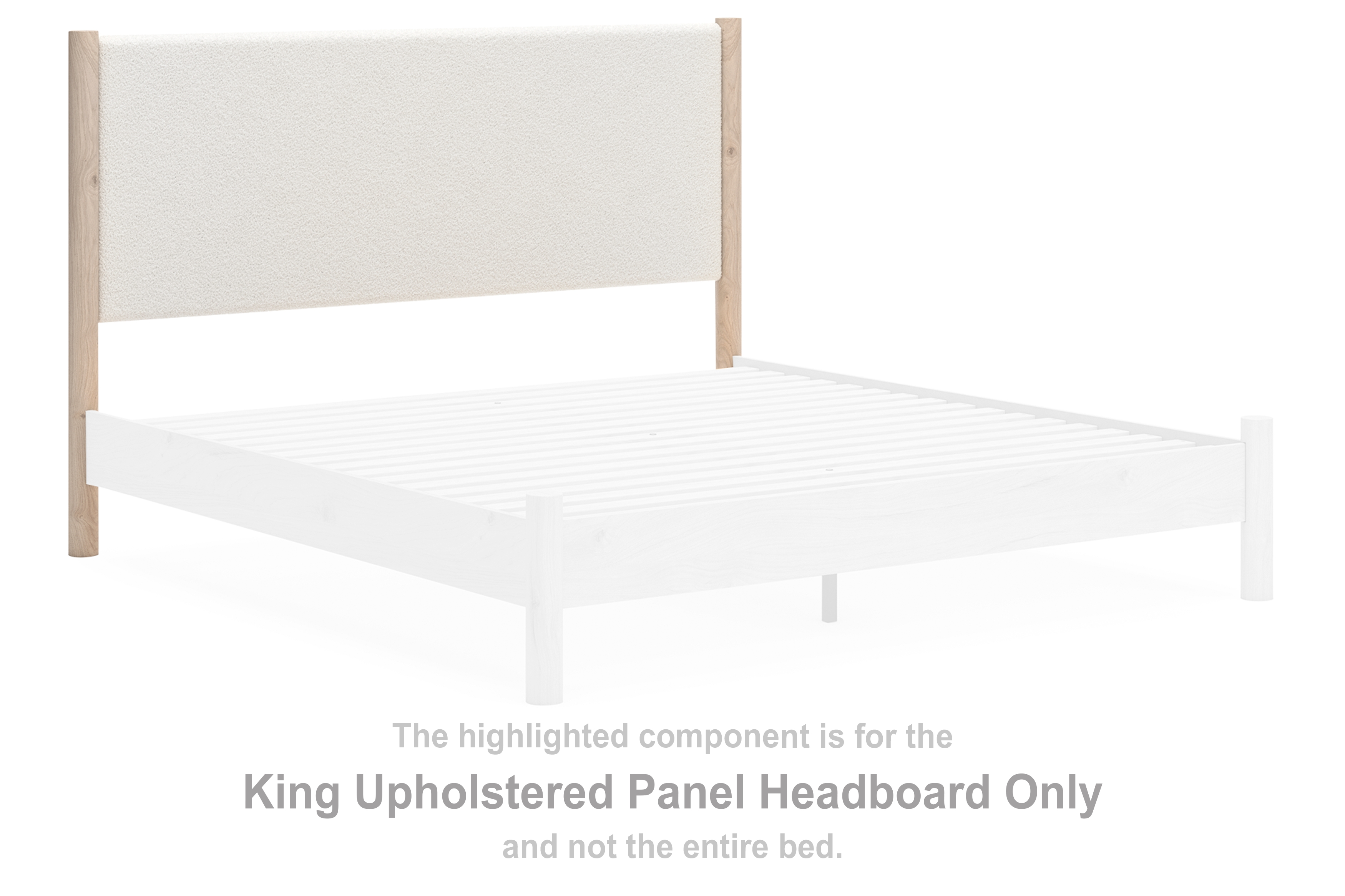 Cadmori - King Upholstered Panel Headboard - Two-tone