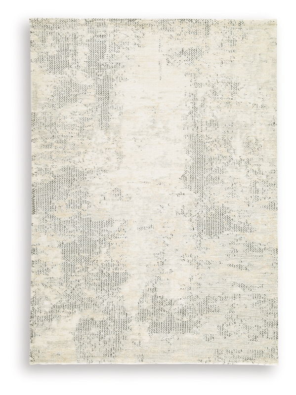 Raif - 5' x 7' Rug - Gray / White / Cream
