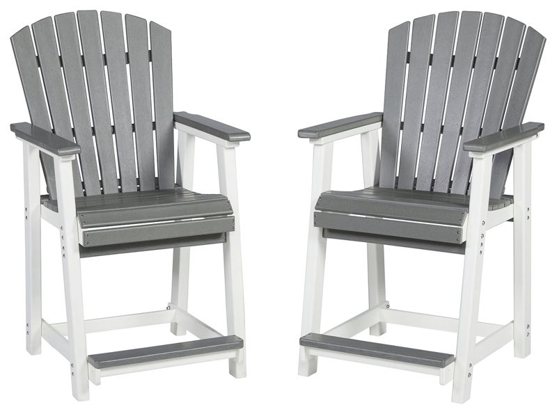 Transville - Barstool (Set of 2) - Gray / White