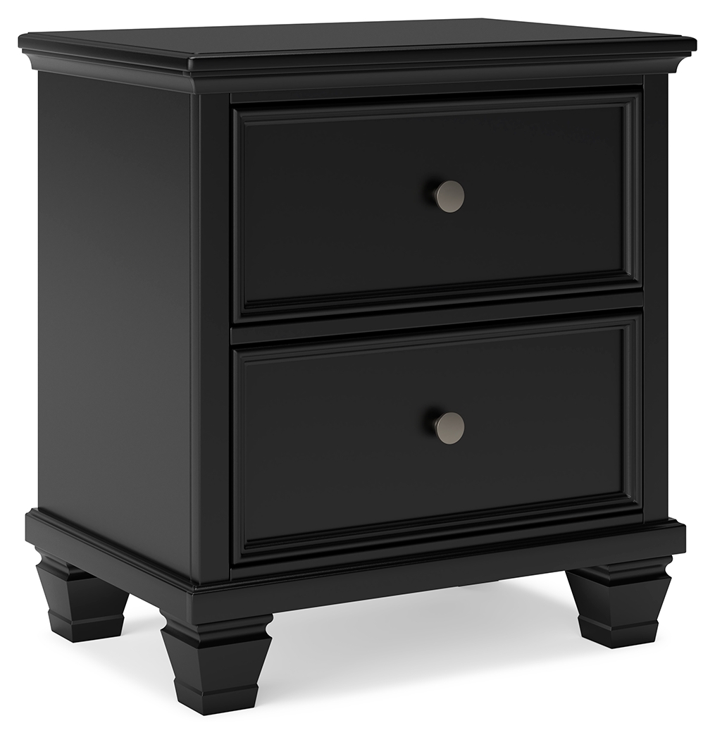 Lanolee - Two Drawer Nightstand - Black