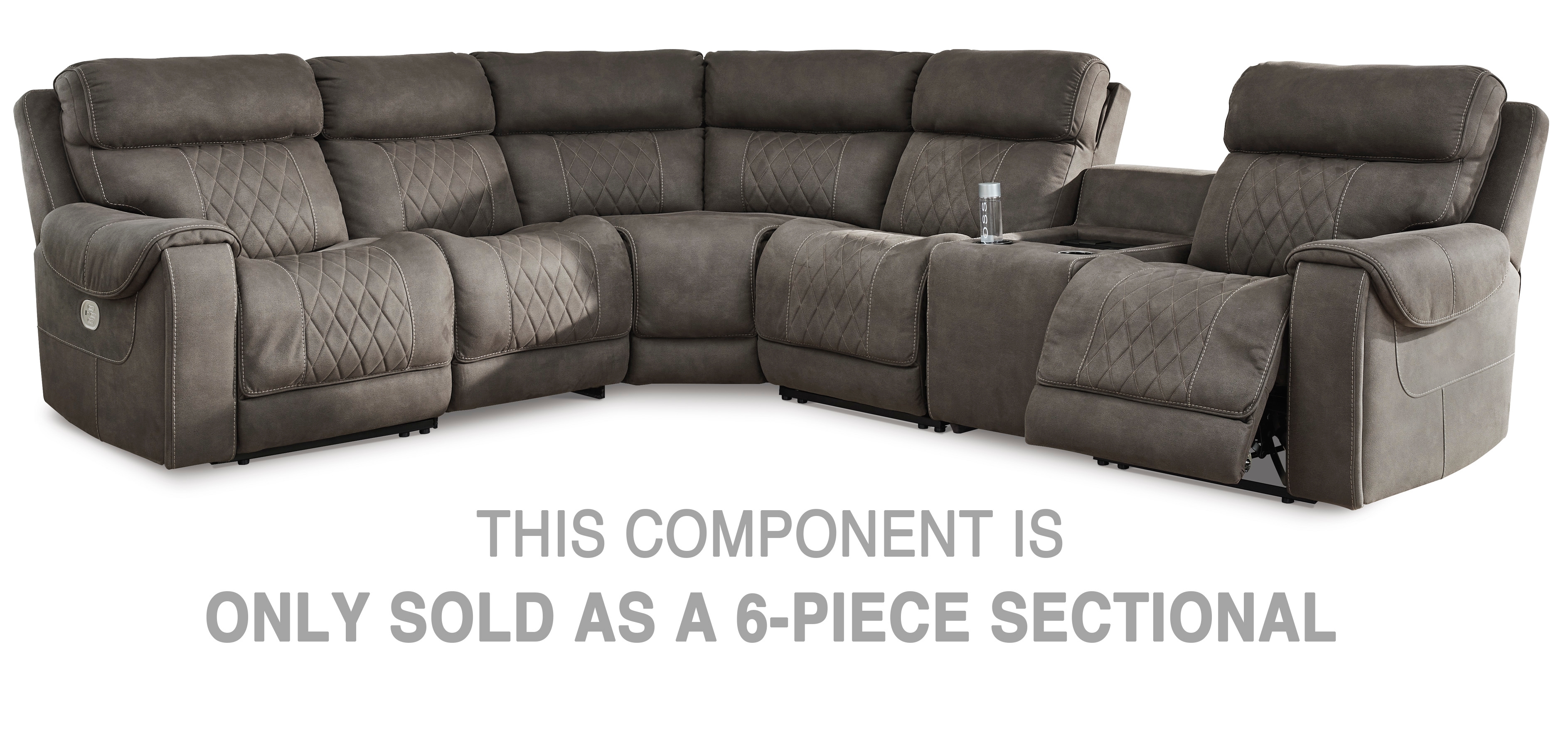 Hoopster - Pwr Armless Rec W/Adj Headrest - Gunmetal