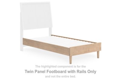 Cielden - Twin Panel Footboard With Rails - Tan