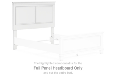 Fortman - Full Panel Headboard - White