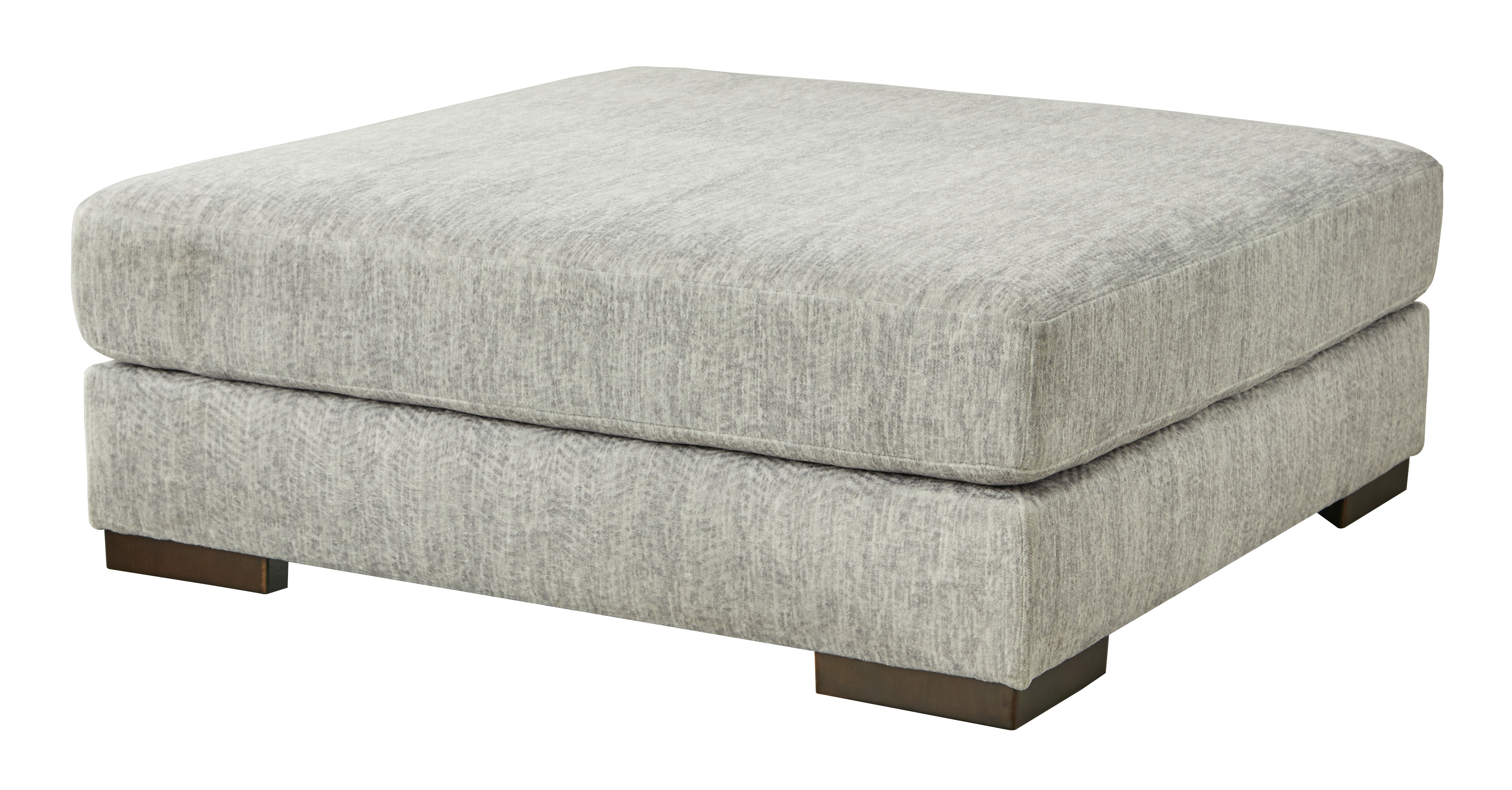 Regent Park - Oversized Accent Ottoman - Pewter