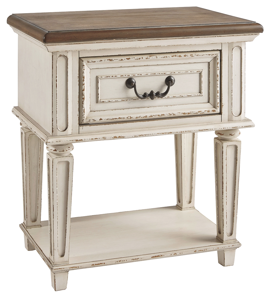 Realyn - One Drawer Night Stand - Chipped White