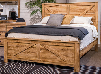 Maystonna - Queen Crossbuck Panel Headboard - Brown