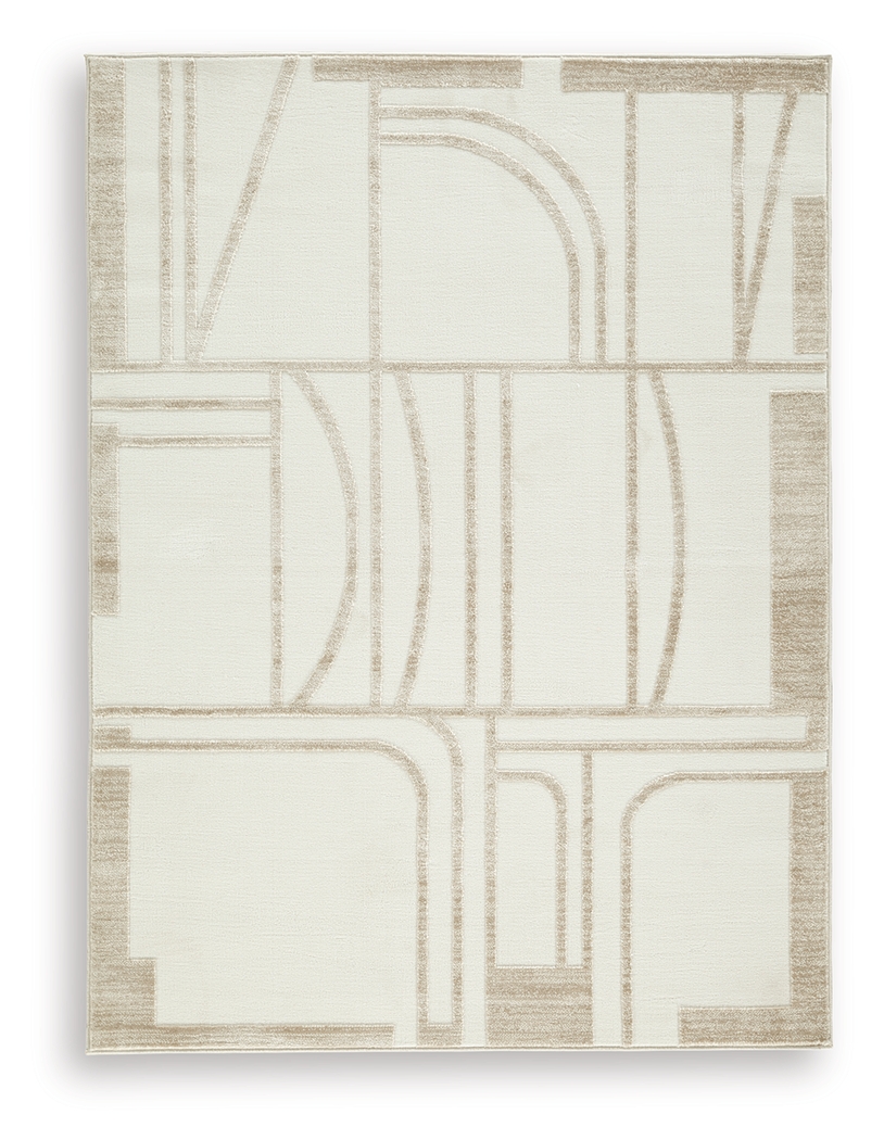 Farongrove - 5' x 7' Rug - Ivory / Beige