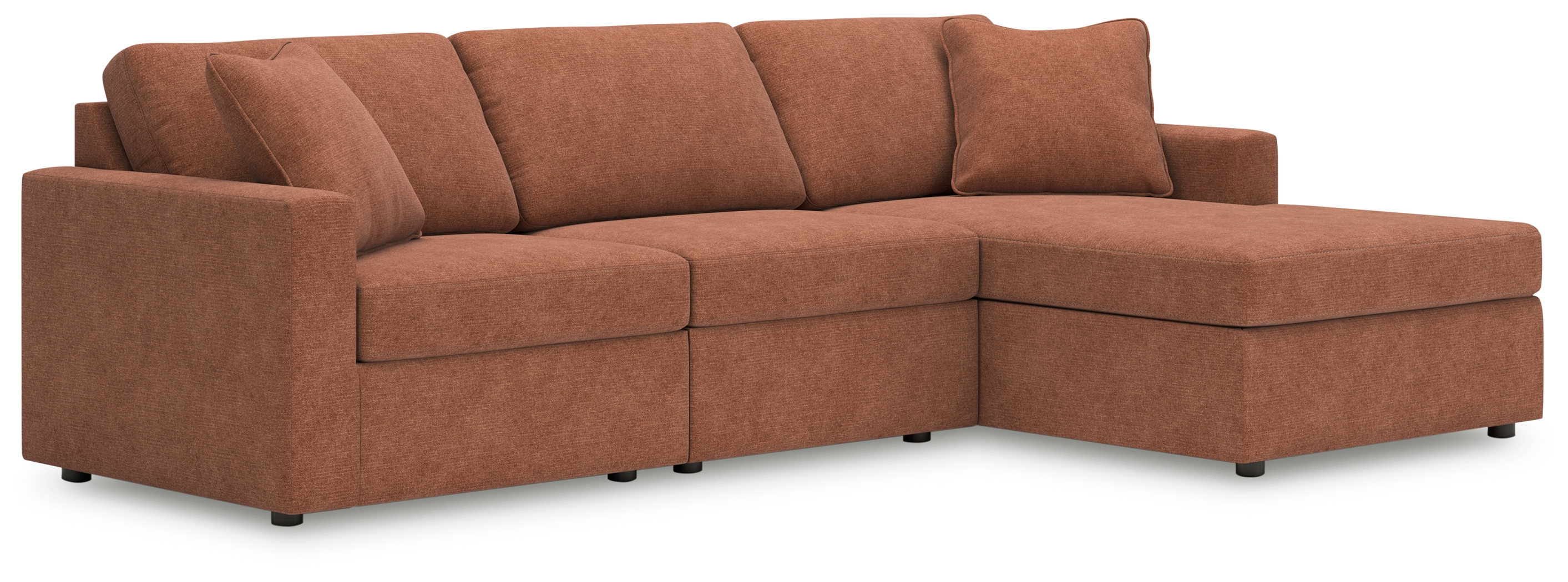 Modmax - 3-Piece Sectional With Raf Corner Chaise - Spice