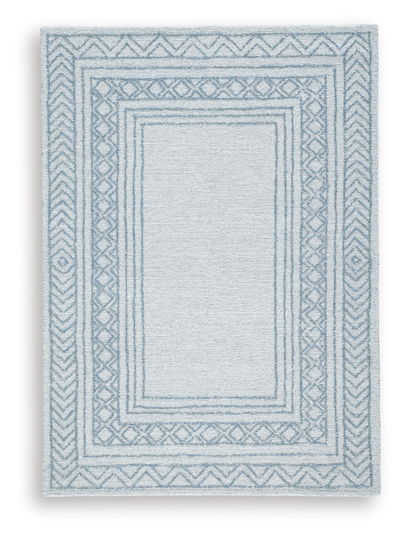 Azelhurst - 5' x 7' Rug - Blue / Ivory / Gray