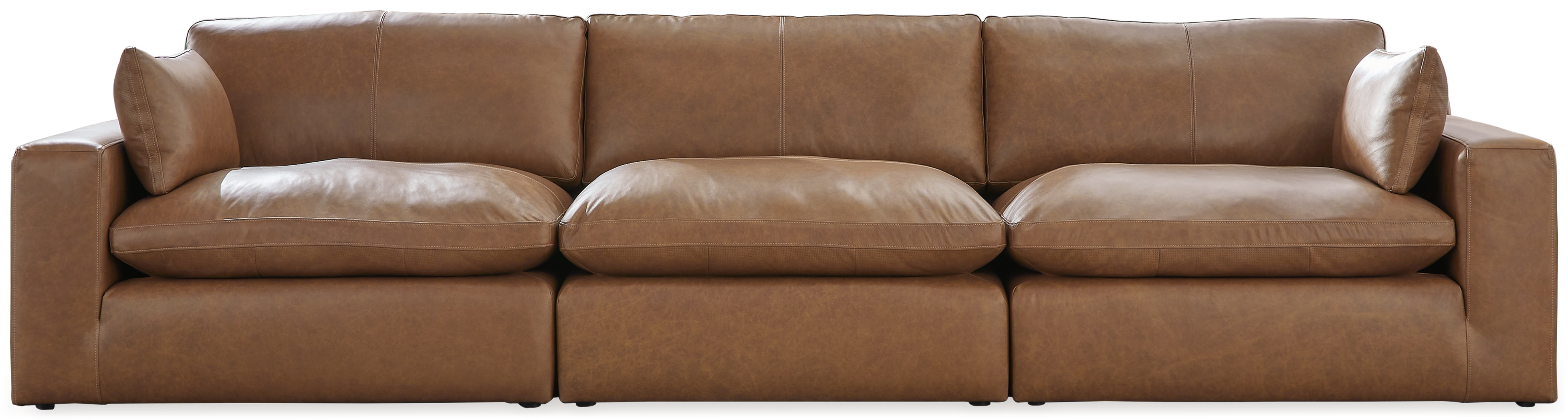 Emilia - 3-Piece Sectional Sofa - Caramel