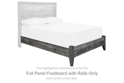 Baystorm - Full Panel Footboard w/Rails - Gray