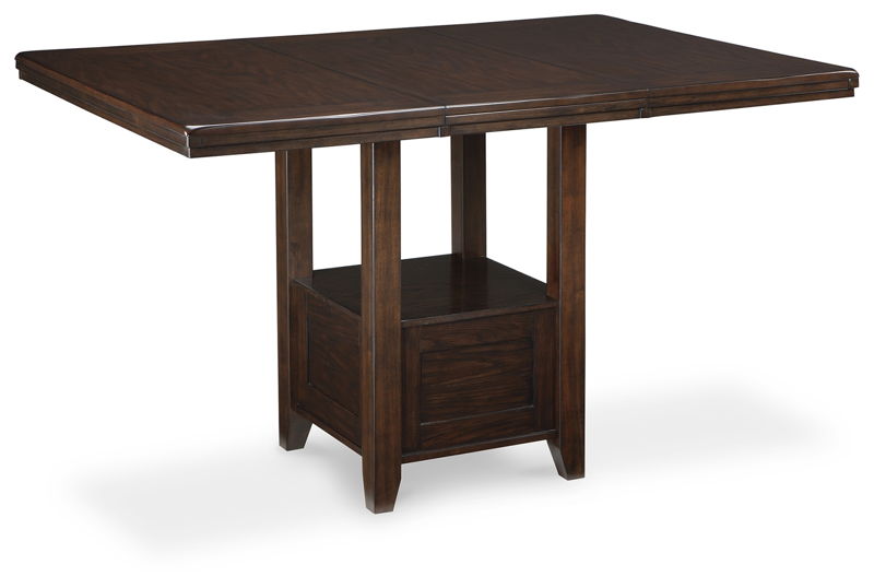 Haddigan - Rectangular Dining Room Counter Extension Table - Dark Brown