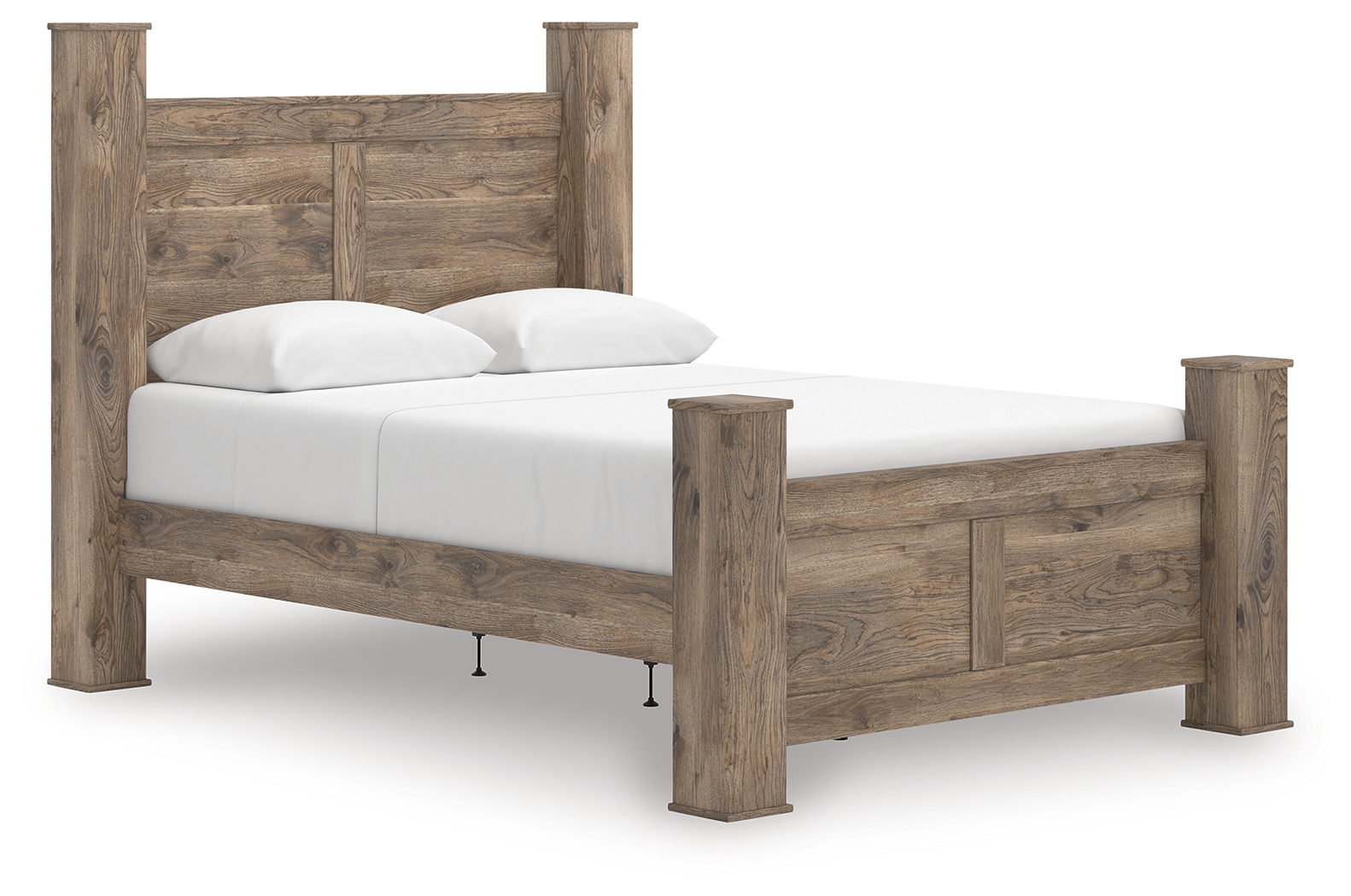 Rusticott - Queen Poster Bed - Brown