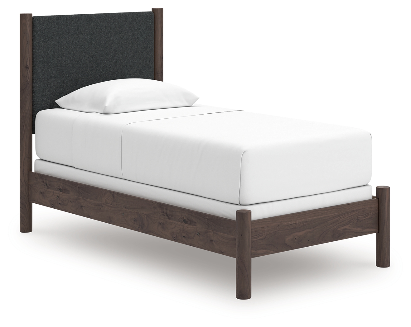 Pamytta - Twin Upholstered Panel Bed - Brown