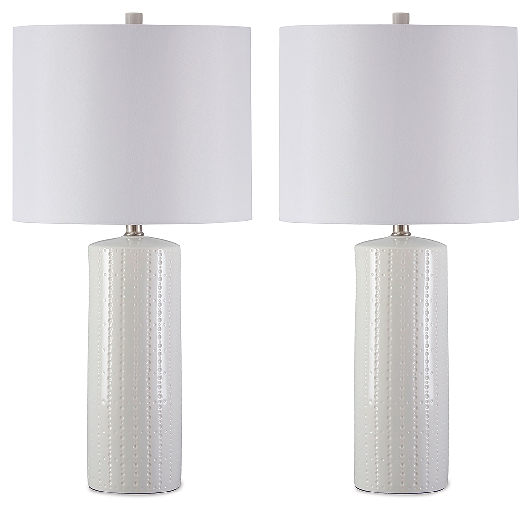 Steuben - Ceramic Table Lamp (Set of 2) - White
