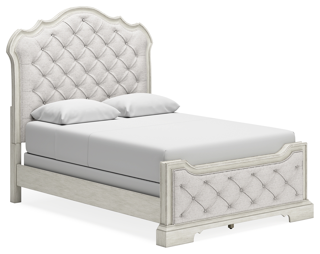 Arlendyne - Queen Upholstered Bed - Antique White
