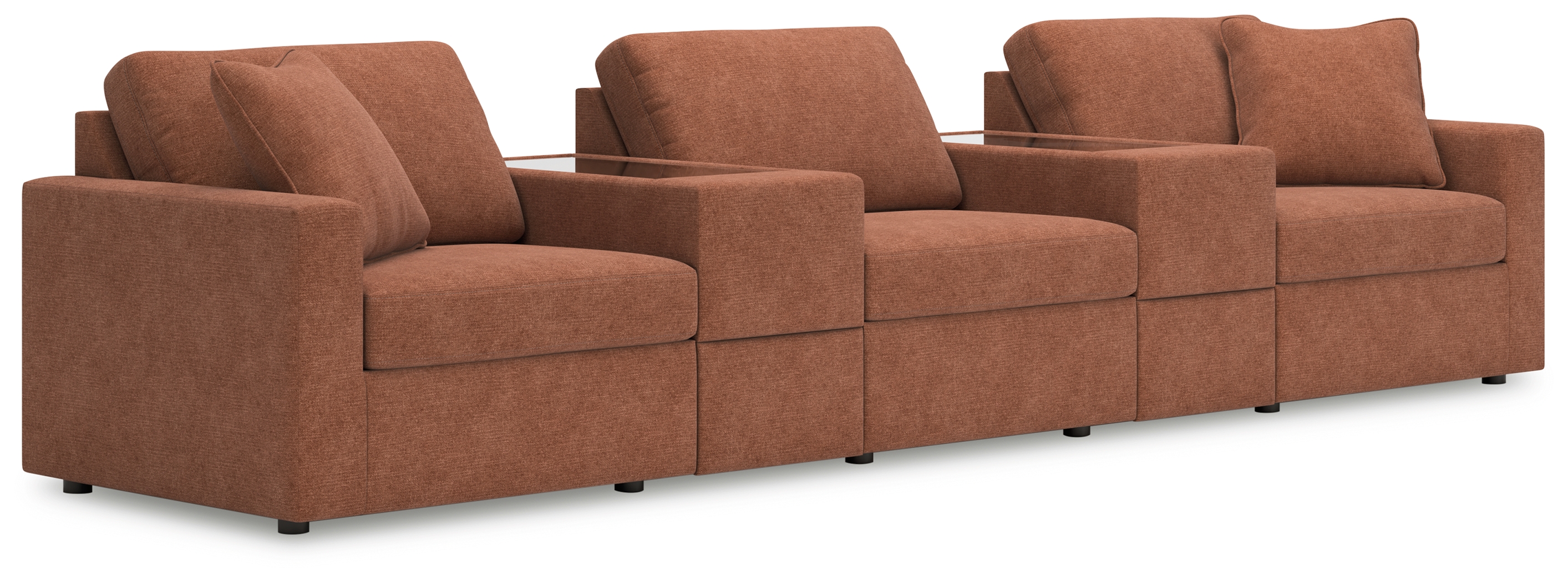 Modmax - 5-Piece Sectional With Storage Consoles - Spice