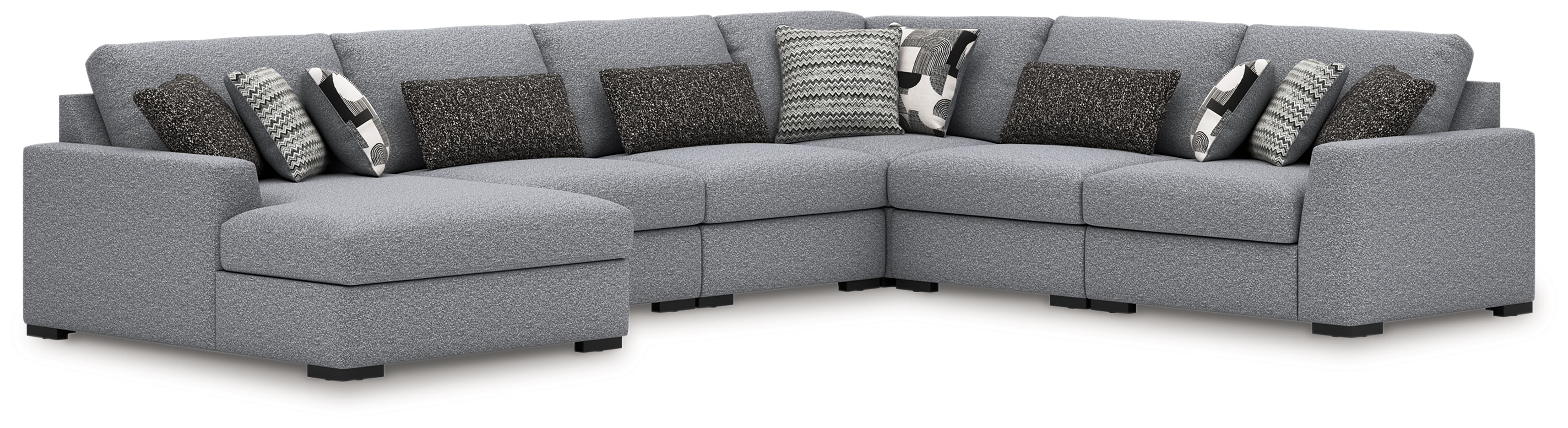 Bealton - 6-Piece Sectional With LAF Corner Chaise - Salt and Pepper