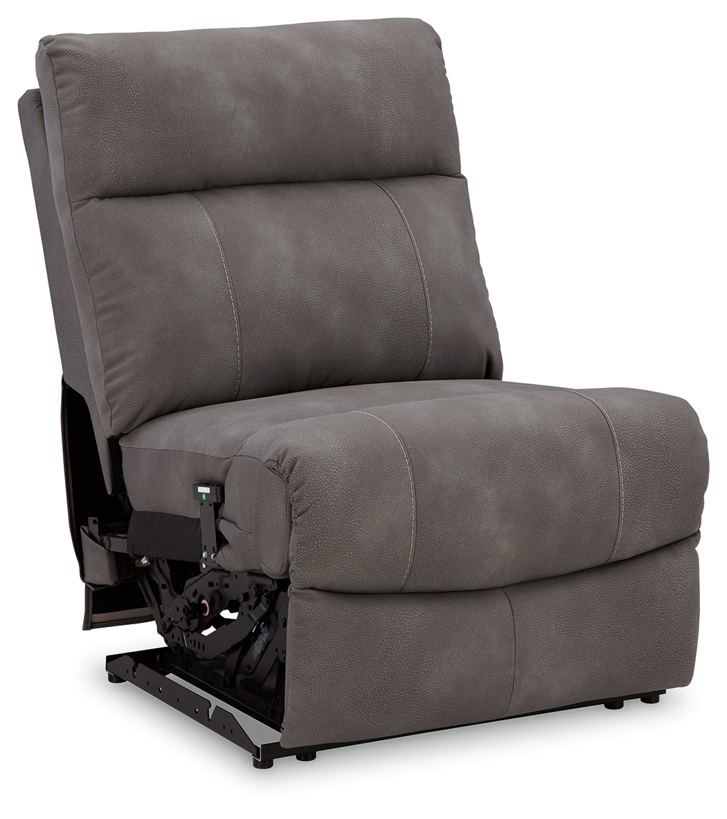 Next-gen Durapella - Power Armless Recliner With Adj Headrest - Slate