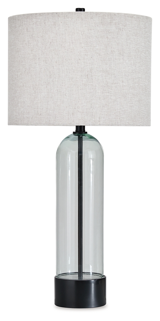 Kerrbrook - Glass Table Lamp - Clear / Black