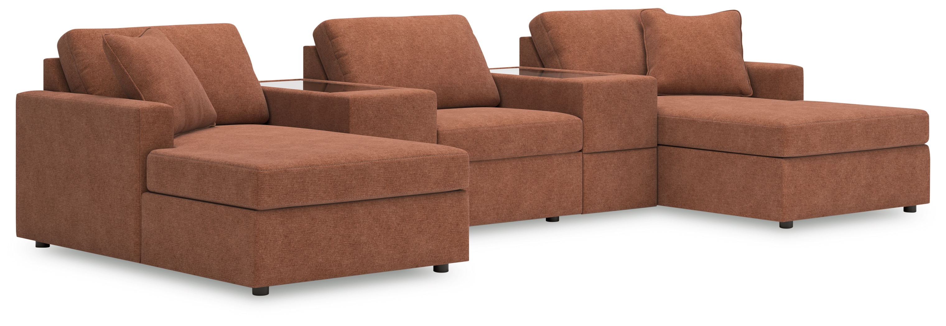 Modmax - 5-Piece Pit Sectional With Storage Consoles - Spice