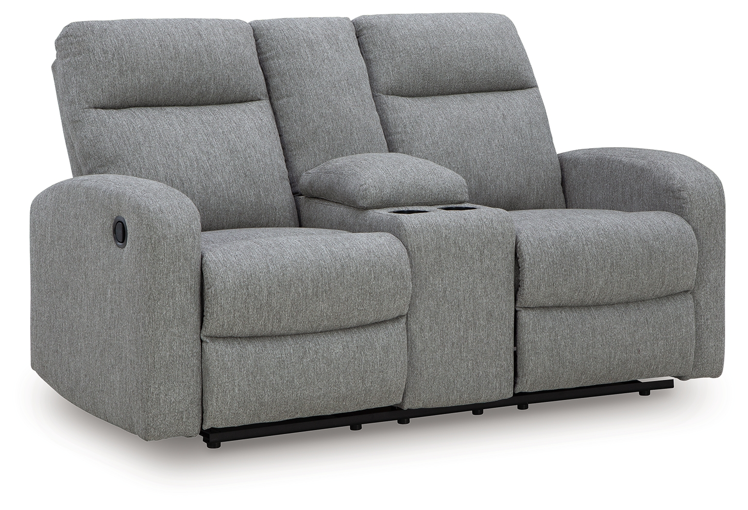 Gauntlet - Double Recline Loveseat With Console - Sterling