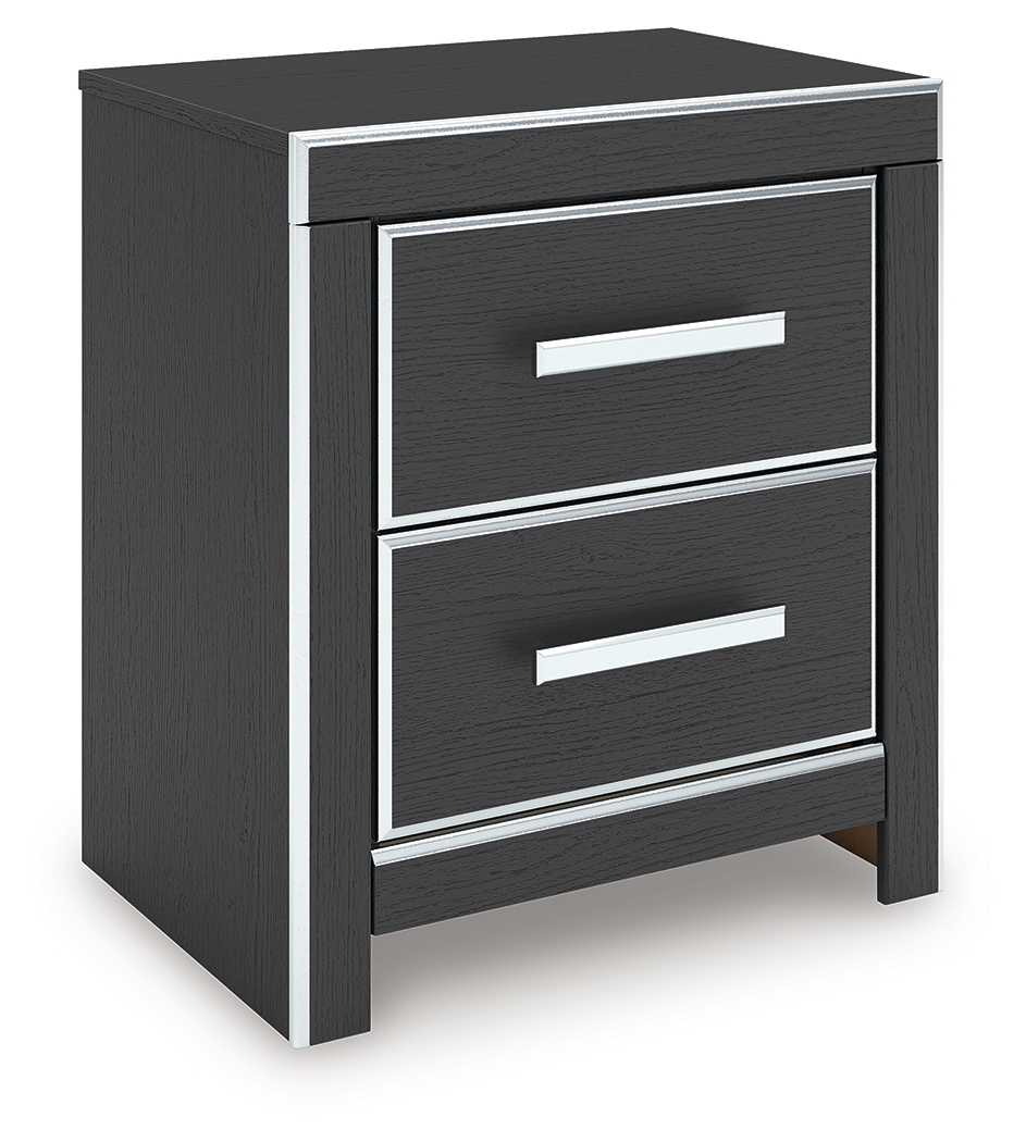 Zuraleus - Two Drawer Night Stand - Black