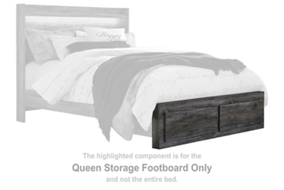 Baystorm - Queen Storage Footboard - Gray