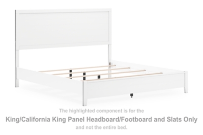 Binterglen - King/California King Panel Headboard/Footboard and Slats - White