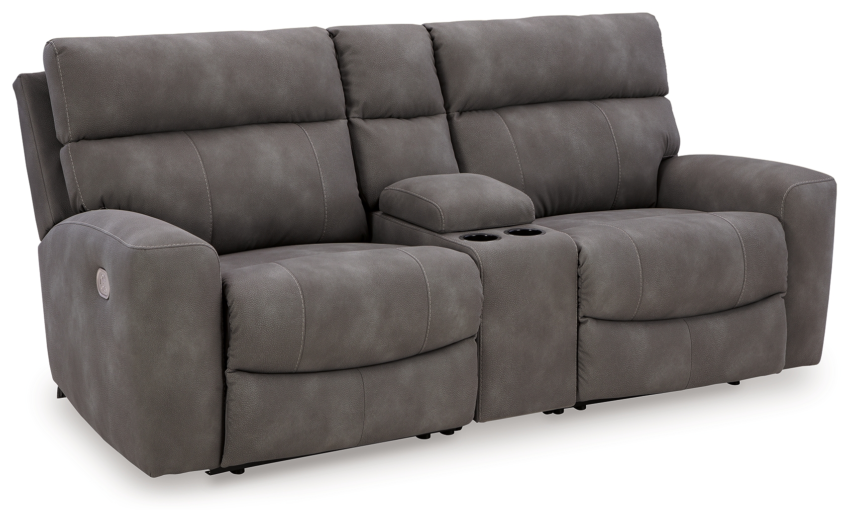 Next-Gen Durapella - 3-Piece Power Reclining Sectional Loveseat With Console - Slate