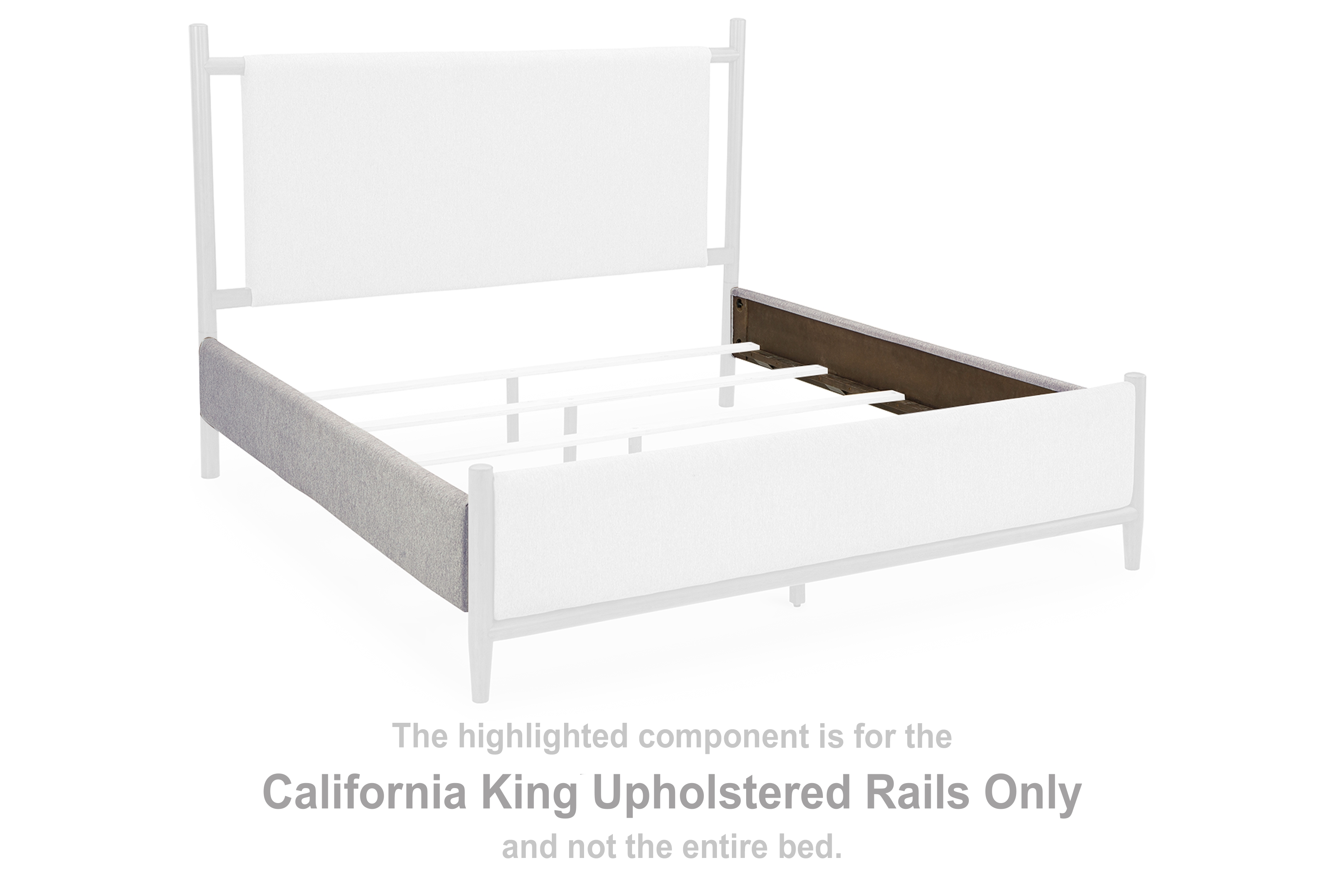 Lyncott - California King Upholstered Rails - Brown