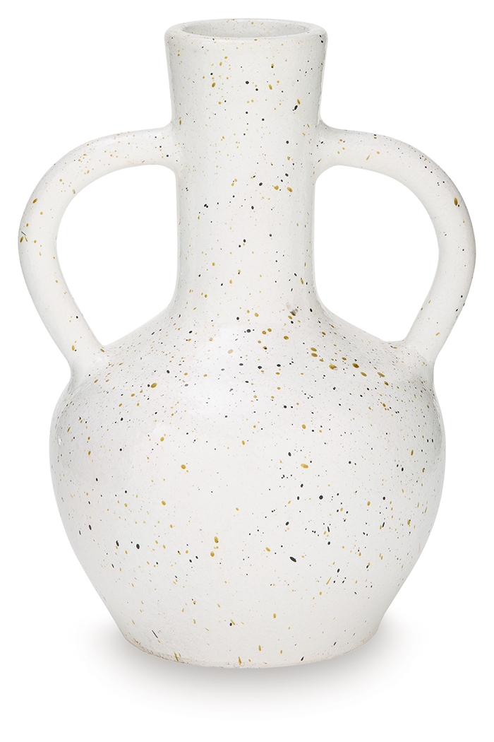 Dallinworth - Vase - 13" - White / Black