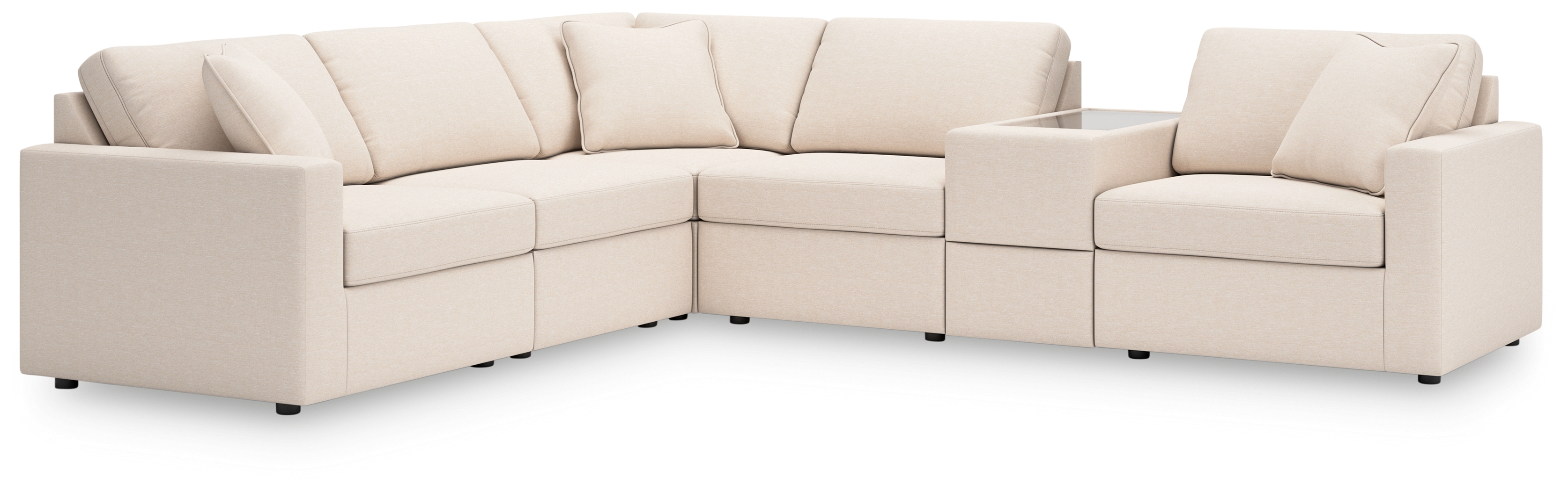 Modmax - 6-Piece Sectional With Storage Console - Oyster