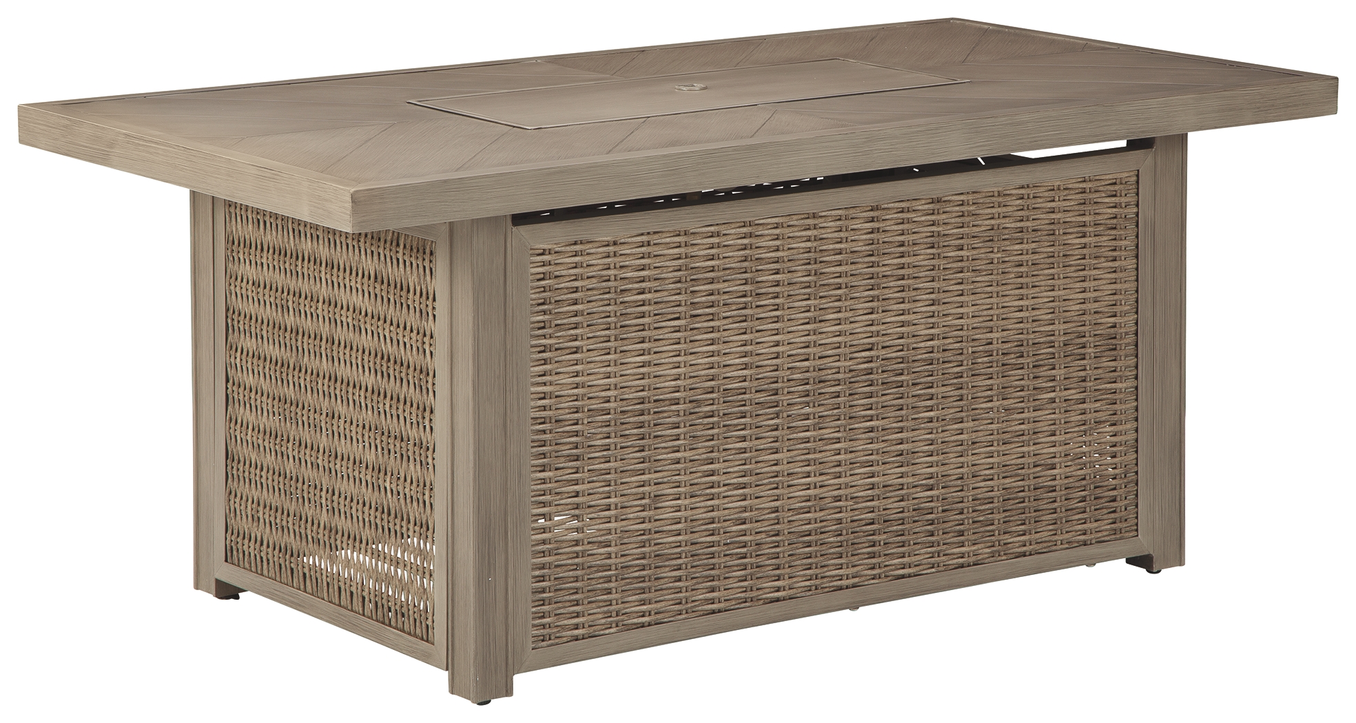 Beachcroft - Rectangular Fire Pit Table - Beige