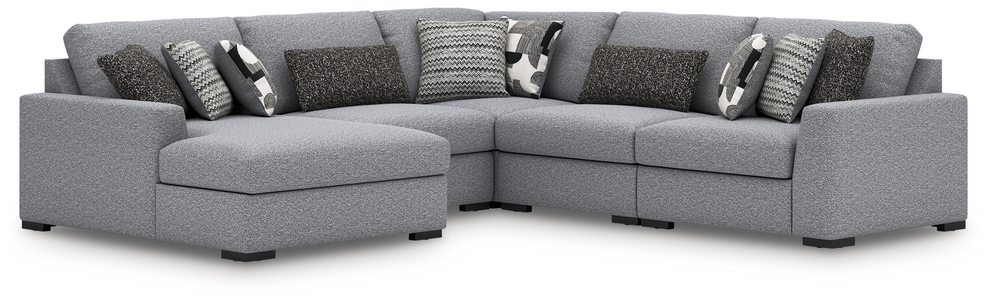 Bealton - 5-Piece Sectional With LAF Corner Chaise - Salt and Pepper
