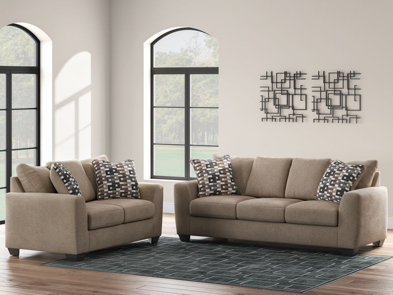 Triston-Peaks - 2 Pc. - Sofa, Loveseat - Suede