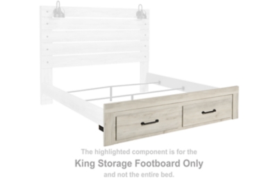 Cambeck - King Storage Footboard - Whitewash