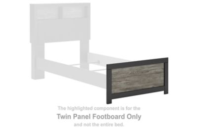 Broachmyn - Twin Panel Footboard - Black / Gray