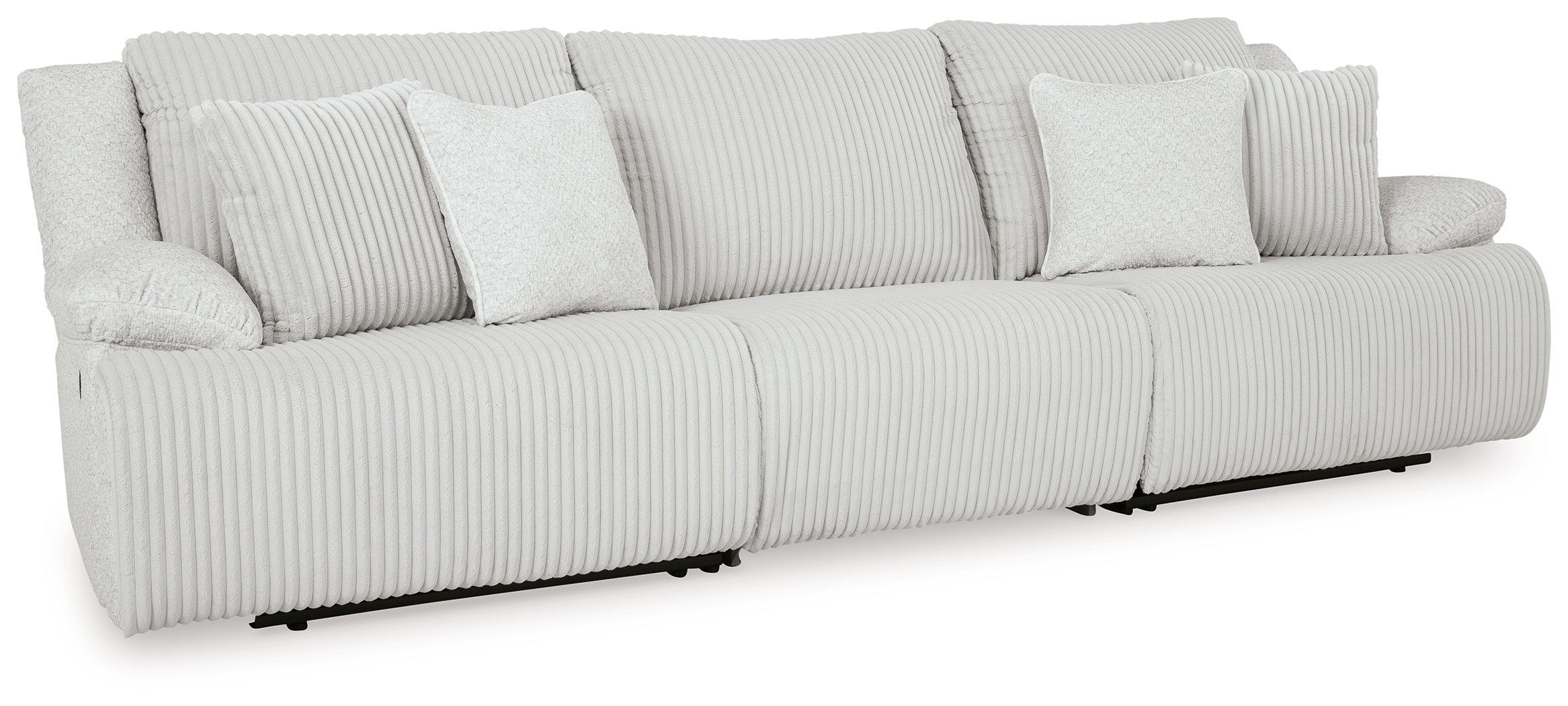 Top Tier - 3-Piece Reclining Sectional Sofa - Alloy