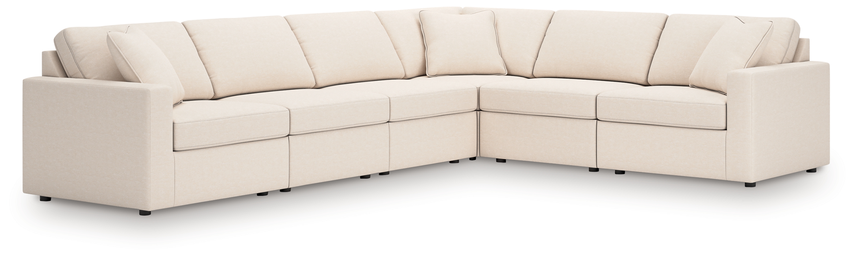 Modmax - 6-Piece Sectional With Laf Corner Chair And Raf Corner Chair - Oyster