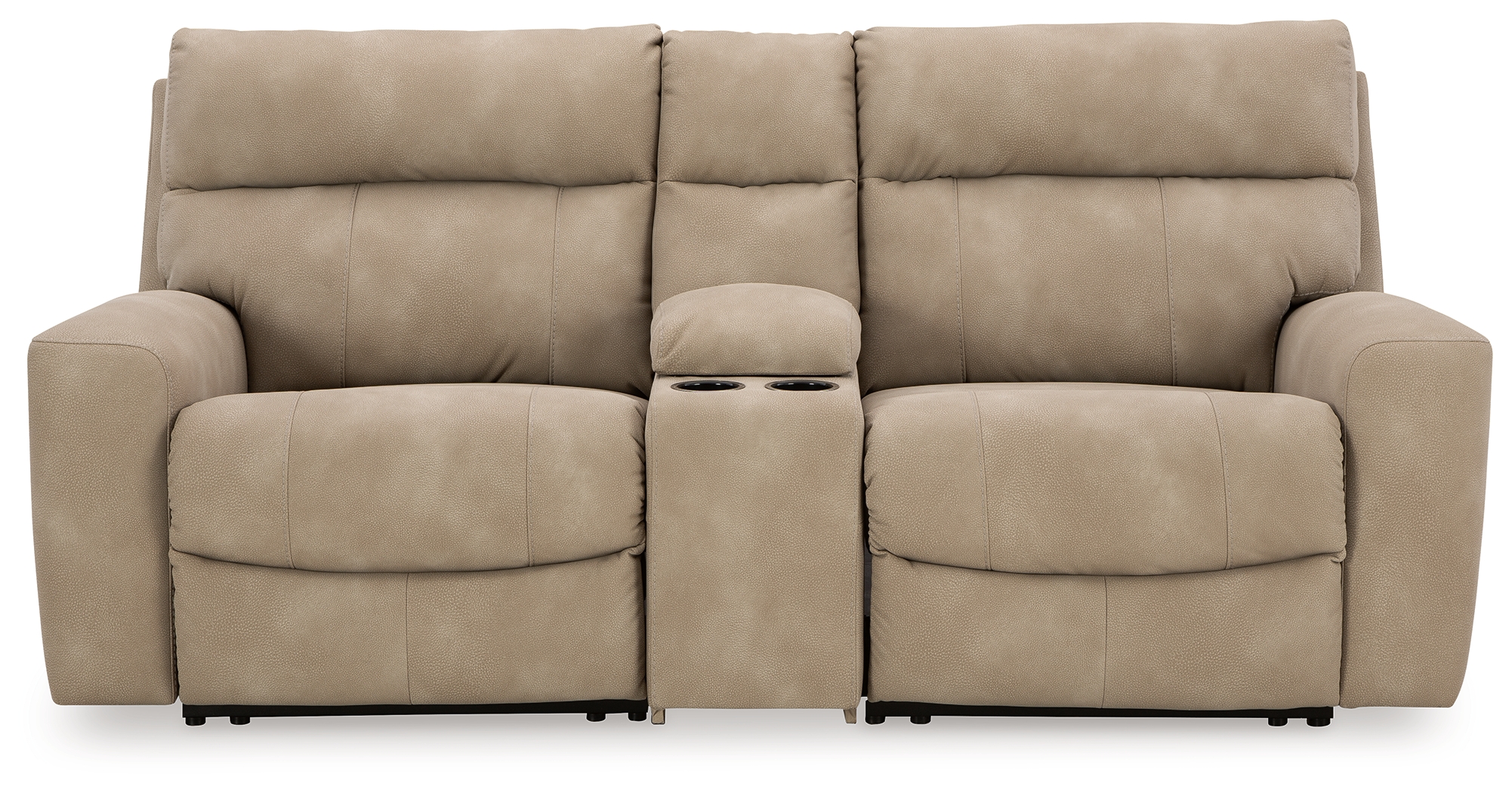Next-Gen Durapella - 3-Piece Power Reclining Sectional Loveseat With Console - Sand