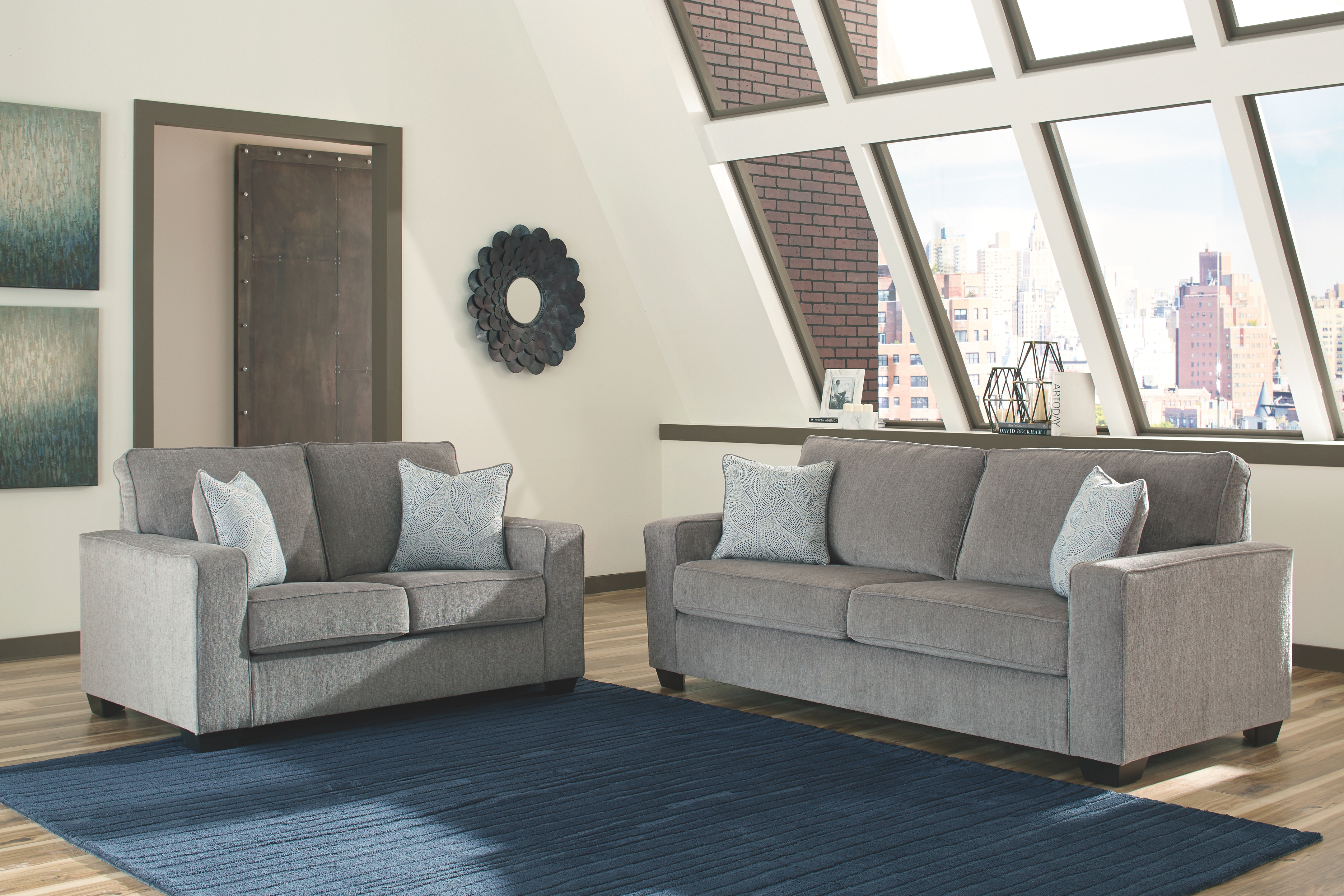 Altari - 2 Pc. - Sofa, Loveseat - Alloy